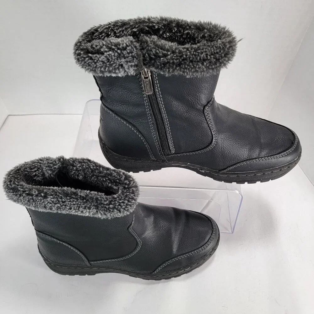 Khombu‎ Addison Womens 6 Black Memory Foam Water Repellent Winter Vegan Boots